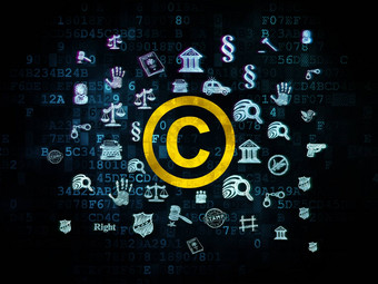 法律概念版权数字背景