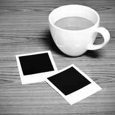 咖啡杯照片框架黑色的白色颜色语气风格