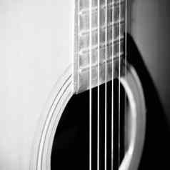 生活部分吉他黑色的白色颜色语气风格