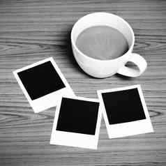 咖啡杯照片框架黑色的白色颜色语气风格
