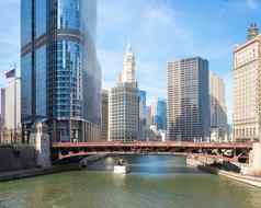 芝加哥市中心全景