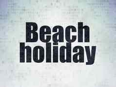 假期概念海滩假期数字纸背景