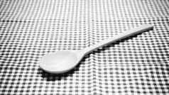 勺子木厨房毛巾黑色的白色颜色语气风格