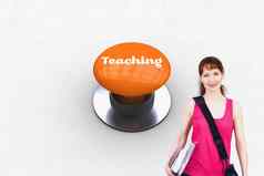 教学橙色推按钮