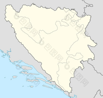 波斯尼亚herzegovia地图