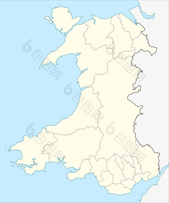 地图威尔士