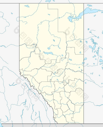 阿尔伯塔省省地图