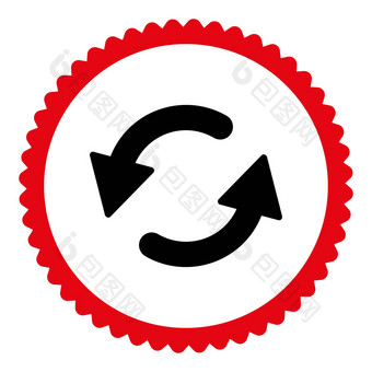 刷新<strong>公约</strong>平密集的红色的黑色的颜色轮邮票图标