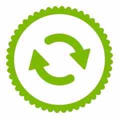 刷新平生态绿色颜色轮邮票图标