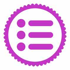 项目平紫罗兰色的颜色轮邮票图标
