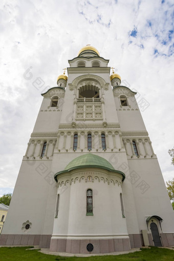 正统的教堂传统的俄罗斯经典建筑风格莫斯科春天