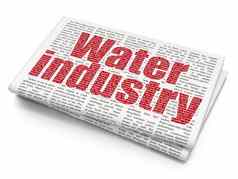 行业概念水行业报纸背景