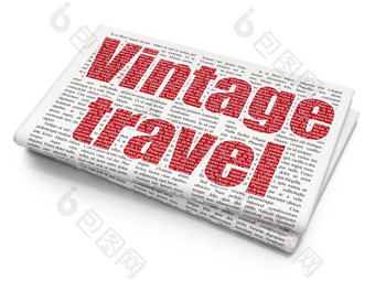 假期概念古董旅行报纸背景