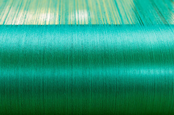 绿色丝绸扭曲织机纺织机