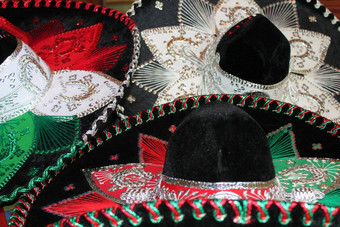 墨西哥墨西哥流浪乐队聚会帽子他亮片银线程
