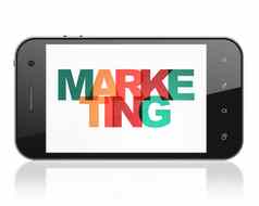 市场营销概念市场营销智能手机显示