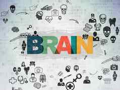 健康概念大脑数字纸背景