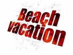 假期概念海滩假期数字背景
