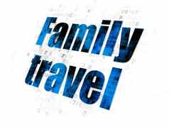 旅游概念家庭旅行数字背景