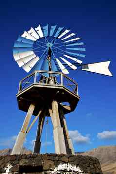 岛兰斯洛特西班牙非洲风车