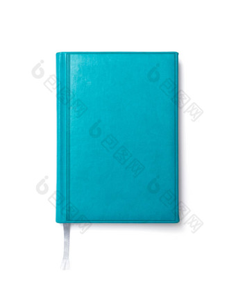 蓝色的日记白色背景