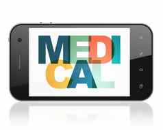 医疗保健概念智能手机医疗显示