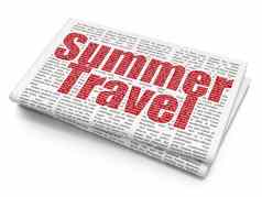 旅行概念夏天旅行报纸背景
