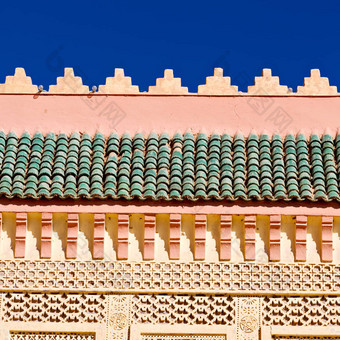 行摩洛哥非洲瓷砖染色地板上陶瓷abst