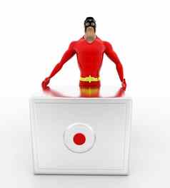 超级英雄进步数字储物柜概念