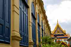 泰国亚洲曼谷雨寺庙叶