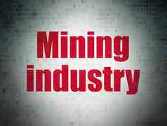 行业概念矿业行业数字纸背景