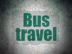 旅行概念公共汽车旅行数字纸背景