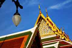亚洲泰国曼谷阳光明媚的街灯