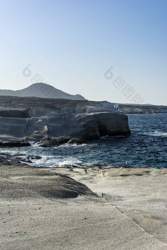 萨拉基尼科海滩视图岛米洛斯岛希腊