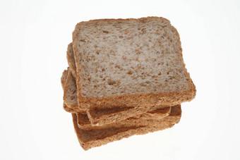 片用全麦面粉做的<strong>烤面包面包</strong>白色