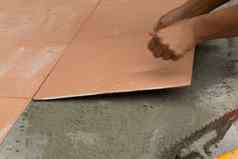 粉刷工瓷砖首页瓷砖地板上胶粘剂改造