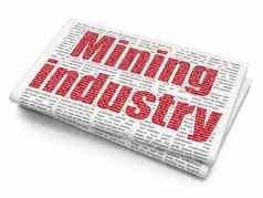 减少加工概念矿业行业报纸背景