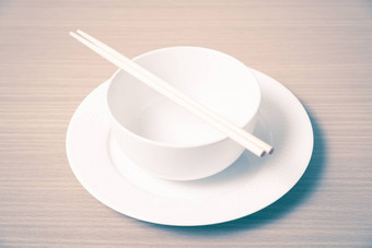 空碗筷子古董风格