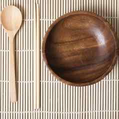 木勺子碗筷子