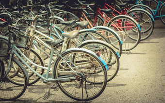 古董自行<strong>车图片</strong>风格城市自行车服务