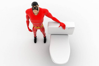 超级英雄厕所。。。座位概念