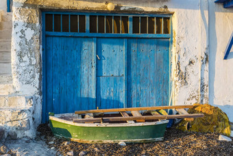 船风景如画的钓鱼村克利马岛米洛斯岛希腊