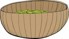 竹子碗沙拉