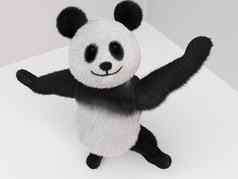 熊猫毛茸茸的吉祥物