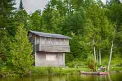 木小屋湖安大略加拿大