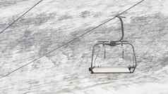 空滑雪电梯雪
