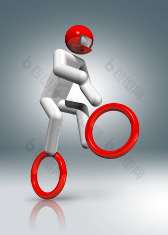 骑自行车BMX象征奥运体育