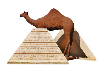 雕像骆驼沙姆谢赫。埃及