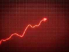 红色的趋势成功象征金融增长