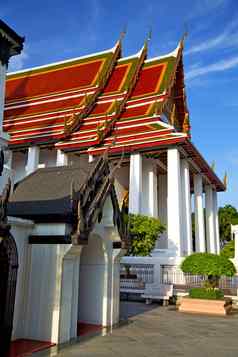 黄金寺庙曼谷泰国植物